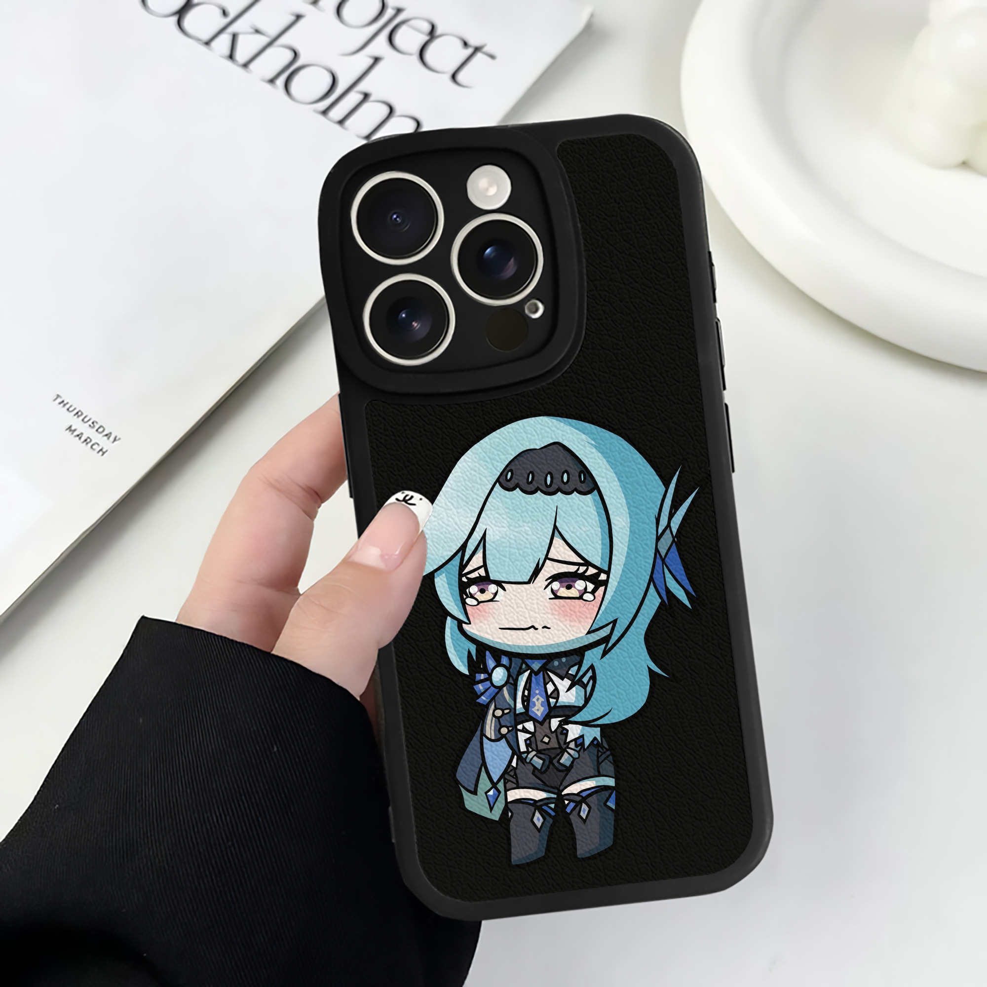 げんし神 优菈 ゆうら genshin Yūra 【iPhone 16シリーズ対応】シリコンスマホケース（レザー調） 材質：シリコン